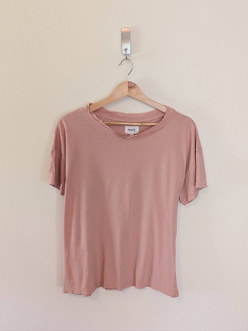 MATE the Label Relaxed Crew Tee in Dusty Rose